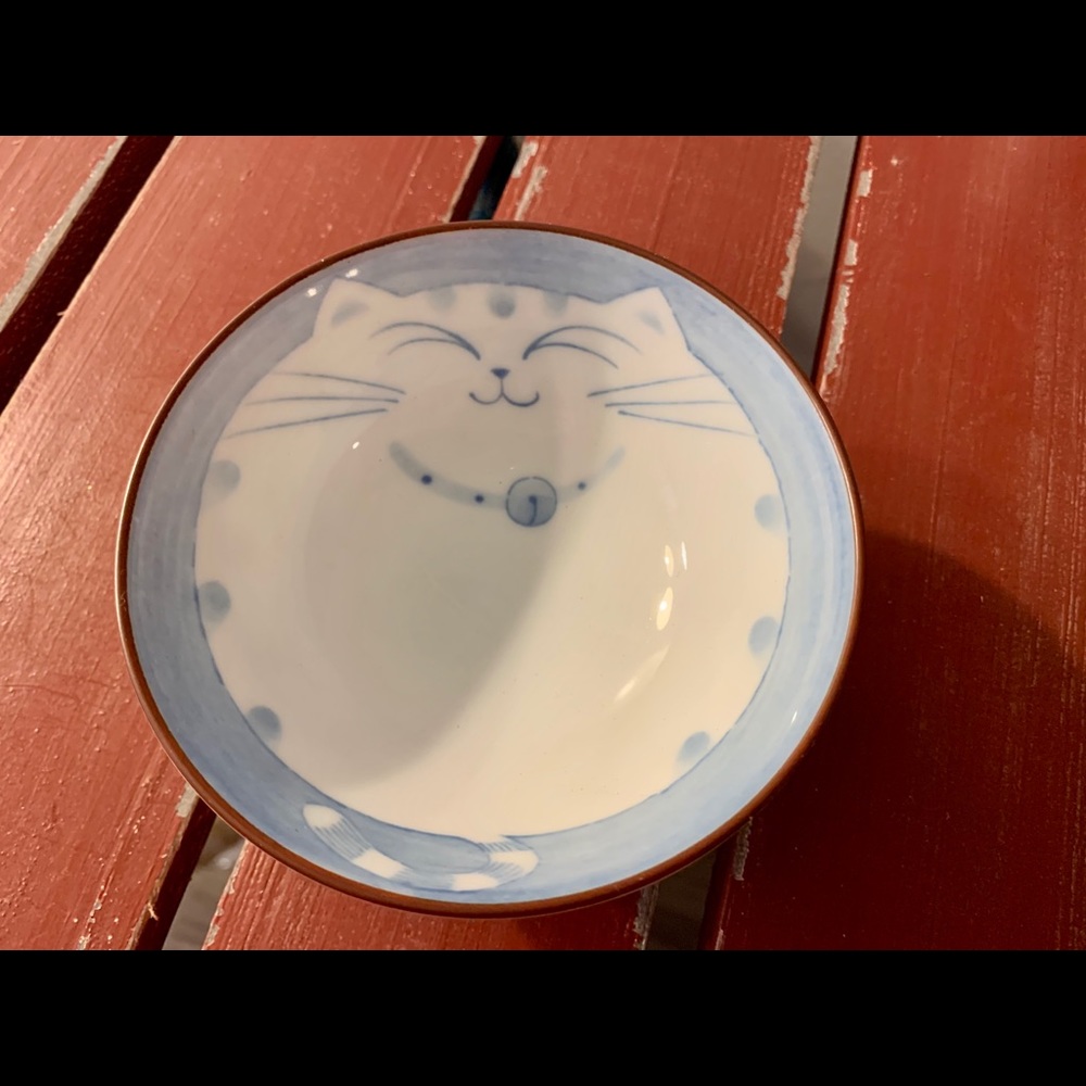 Japanese Sleepy Cat Porcelain Rice/Soup Bowl